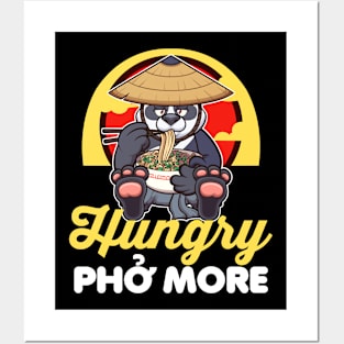 Hungry Pho More Cartoon Panda Posters and Art